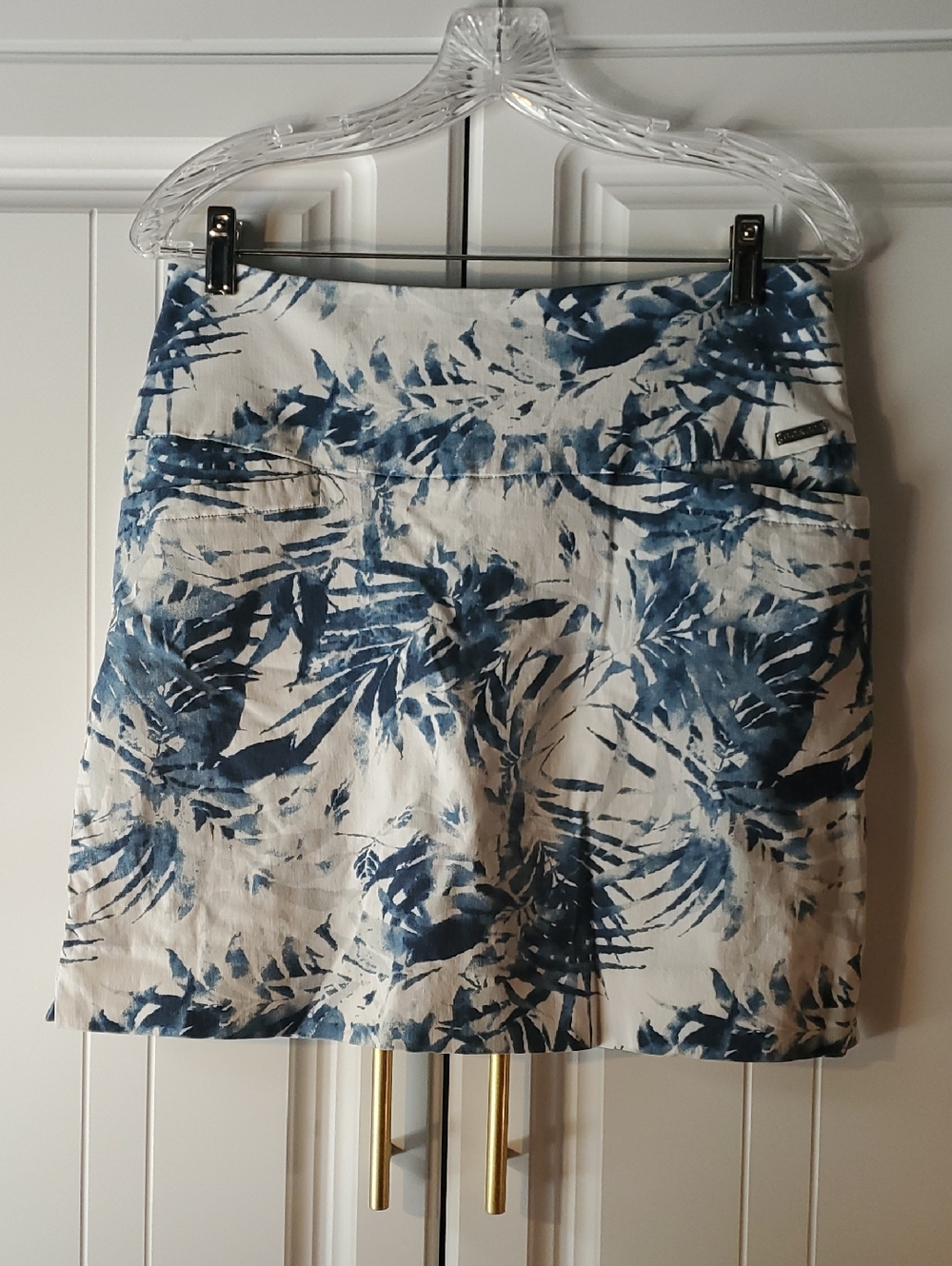 S.C. & Co. Blue Floral Mini Skirt